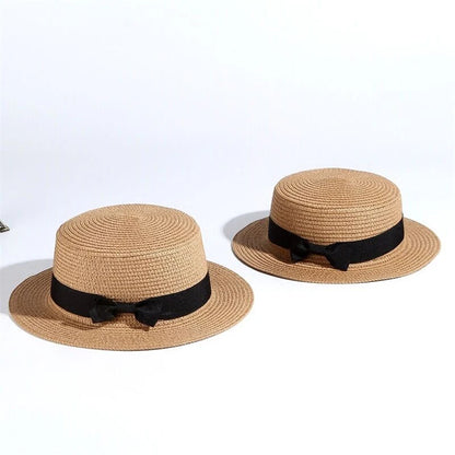 2021 kuuma myydä kevään kesäranta hiekka vanhempien ja lapsen aurinko fedora olki hattu naiset litteä olki fedora hattu aurinkovarjokorkit