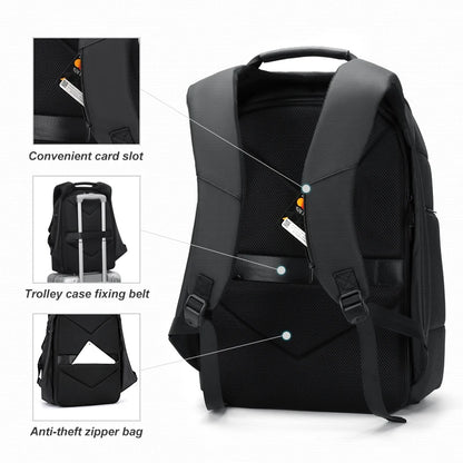 Fenruien Vandtæt rygsække USB-opladning Skolepose Anti-tyveri Mænd rygsæk Fit 15,6 tommer bærbar computer Rejse rygsæk Høj kapacitet