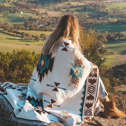 Koce plemienne indyjskie dywany na świeżym powietrzu kemping koc piknik boho dekoracyjne koce łóżka kase sofy maty sofy podróżne rujny lniane