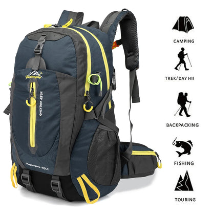 Bolsa de campamento al aire libre 40L mochila mochila impermeable bolsas tácticas para caminar trekking caza caza para mujeres bolsas deportivas