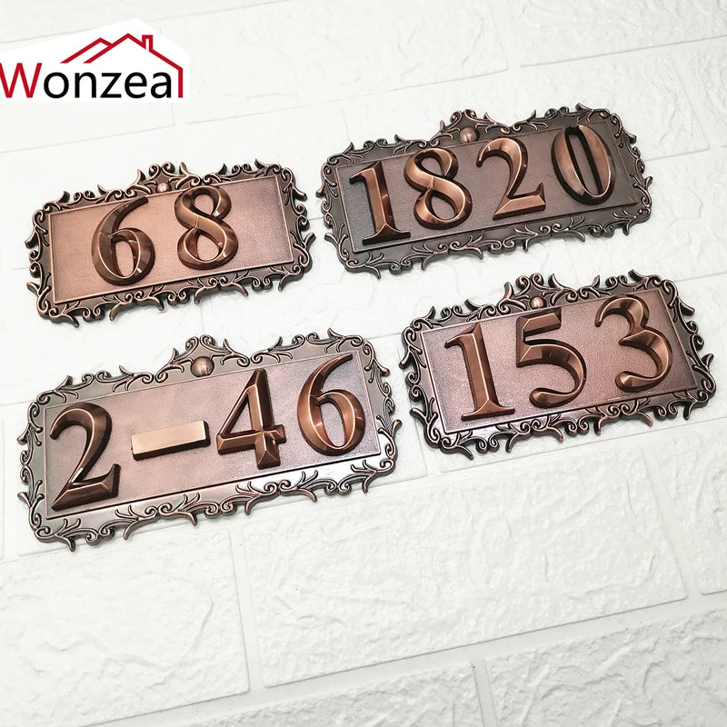 Număr de ușă DIY Abs Placi din plastic personalizate pentru porți de casă Cameră de hotel Cameră personalizată Numărul de casă Autocolante Numărul de ușă
