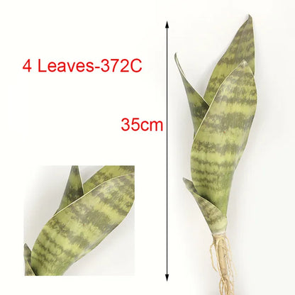 21CM-68CMArtificial Tiger Piran Plants Tropical Plastic Long Leaves Flower Arrangement Material Hotel Office Desktop Home Deco