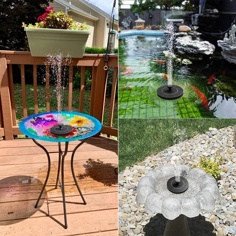 Mini aurinkoveden suihkulähde uima -allas lampi vesiputous suihkulähde puutarhan sisustus ulkoinen lintukylpy aurinkoenergialla oleva suihkulähde kelluva vesi