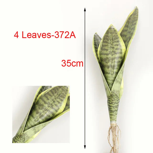 21CM-68CMArtificial Tiger Piran Plants Tropical Plastic Long Leaves Flower Arrangement Material Hotel Office Desktop Home Deco
