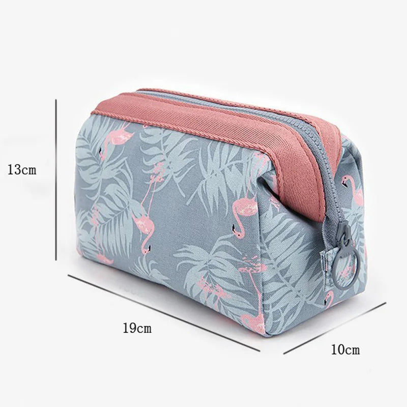 New Fashion Cosmetic Bag Women Waterproof Flamingo Makeup Bags Travel Organizer Toiletry Kits Portable Makeup Bags Beautician