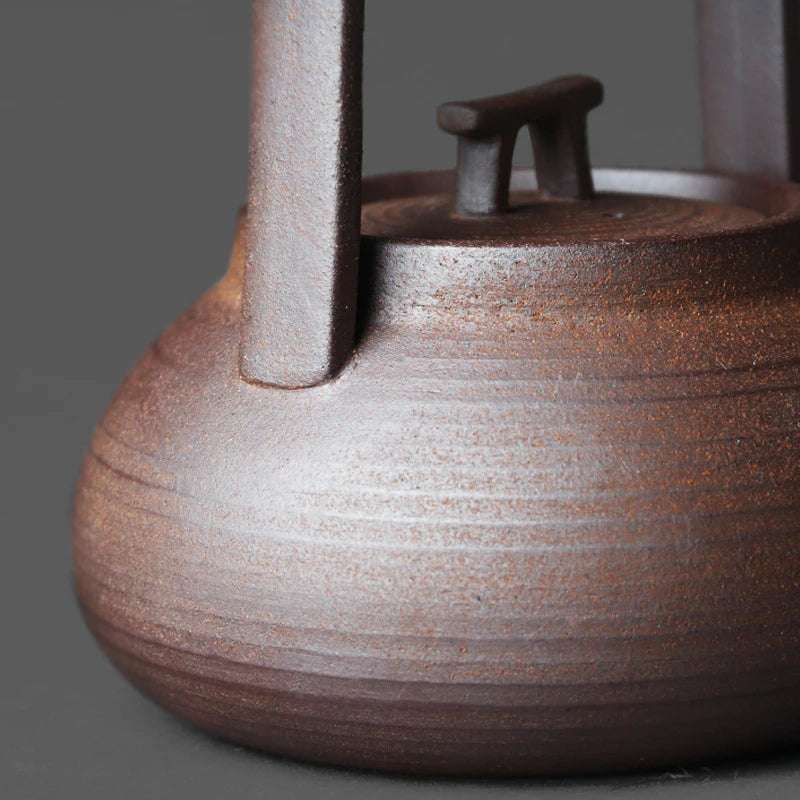 350ml Japanese Style Teapot Handmade Retro Coarse Pottery Stoneware Kungfu Tea Ceremony Portable Tea Maker Ceramic Teapot Teaset