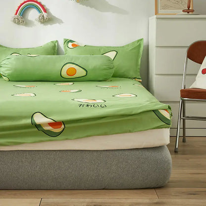 Bonjoy Queen Chela equipada Tamanho King com tampa de cama elástica para capas de colchão de abacate de cama de casal (sem fronha)
