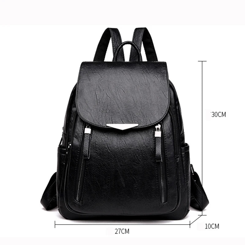 Women's Backpack  Travel Large Backpack PU Leather Handbag  Schoolbag For Girls Women's bag Female Shoulder Back mochila