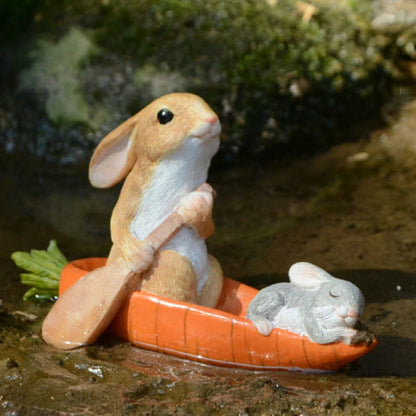 Každodenní sbírka Velikonoční dekorace pro domácí roztomilé králíky Figury Miniaturní stolní ozdoby Fairy Garden Den díkůvzdání