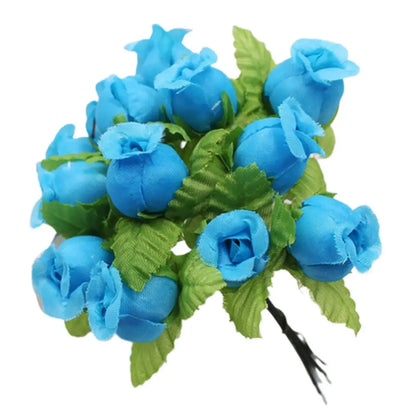 1 bouquet fiore artificiale 12 teste di rose artigianato fai da te decorazioni per matrimoni