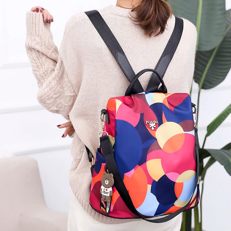 Tovární prodej Multifunkční anti-krádež batohy Oxfordské ramenní tašky pro teenagery dívky Velká kapacita cestovní škola taška 2021