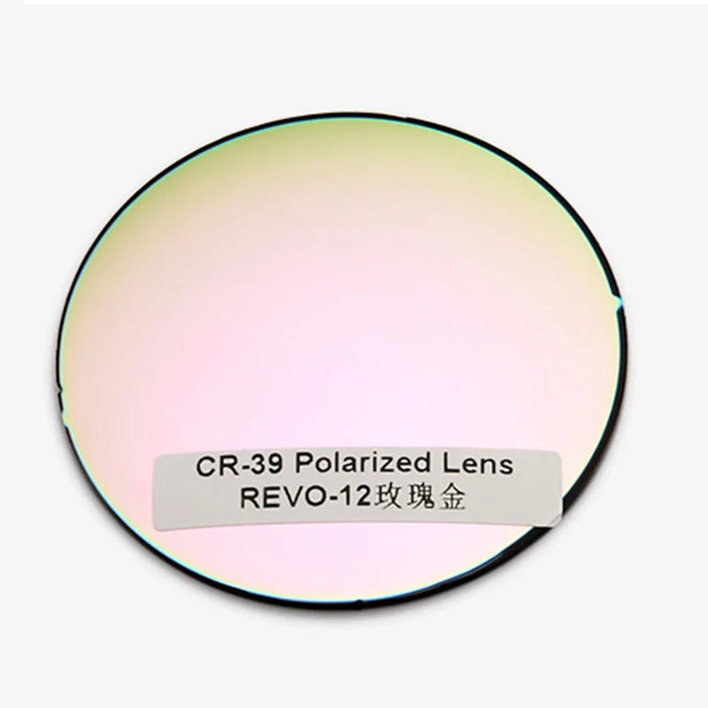 Custom1.50 Prescription Colored Lenses CR-39 Mirror Sunglasses Lens Rose Gold Reflective Resin Women Men Polarized Glasses UV400