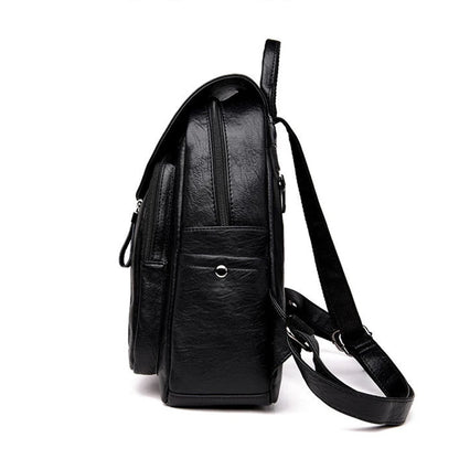 Női hátizsák utazás nagy hátizsák PU bőr kézitáska iskolásáska lányok számára női táska női váll hátul mochila