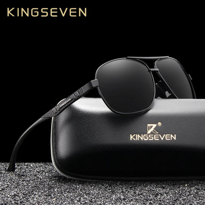 Kingseven 2022 Gafas de sol de aluminio de la marca Polarizado UV400 Mirror de solas de sol masculinas Mujeres para hombres Oculos de Sol