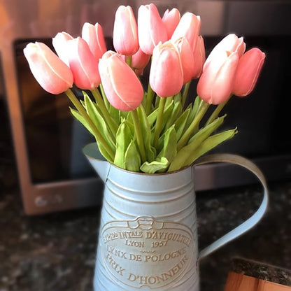 10ks tulipánů umělý květ skutečný dotyk umělý kytice PE falešný květ pro svatební dekorace květiny domácí zahrada dekor