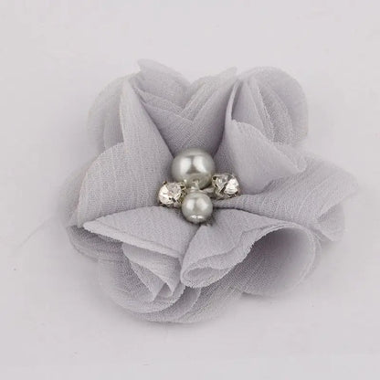10 pezzi 2 "35 colori mini in tessuto in chiffon per invito a nozze fiori artificiali per la decorazione dell'abito