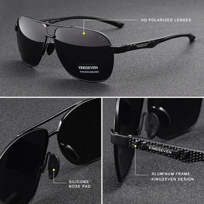 Kingseven 2022 Men Bărbați din aluminiu ochelari de soare polarizați UV400 Oglindă Oglindă Masculină Femei pentru bărbați Oculos de Sol