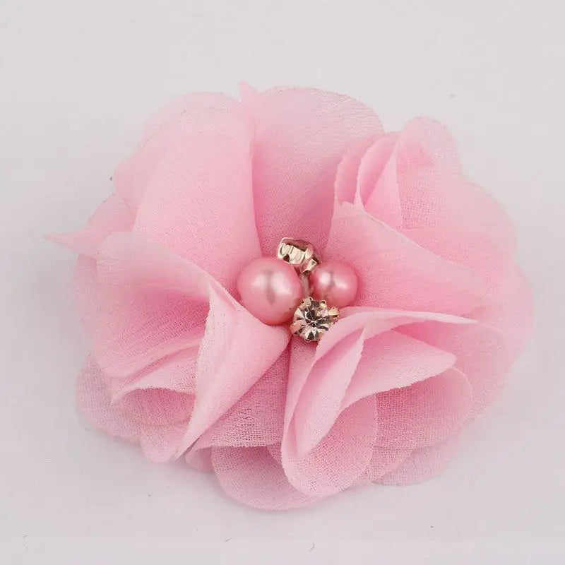 10pcs 2 "35Colors mini șifon Floare pentru invitație de nuntă Flori artificiale pentru decorarea rochiei
