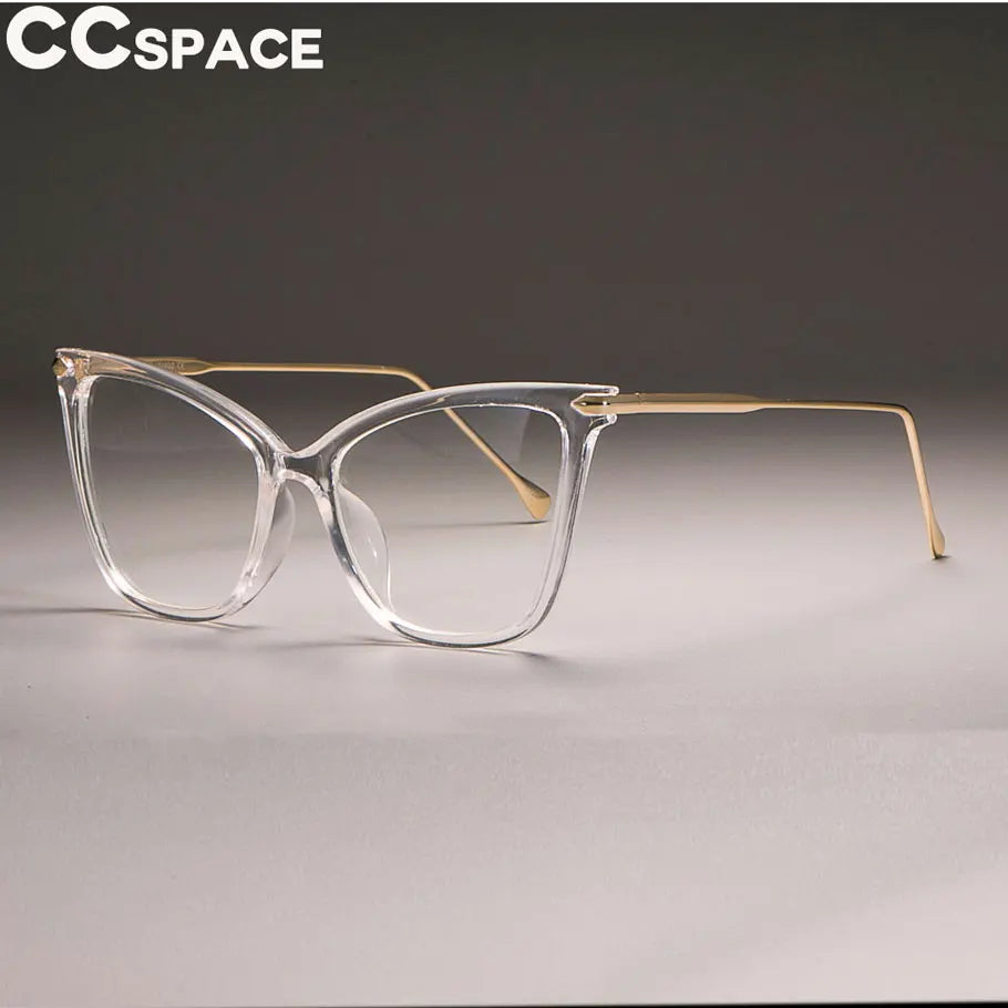 45077 Lady Cat Eye Glasses Frames for Women Sexy Overdize Metal Frame Designer Optical Erellasses Fashion Eyewear