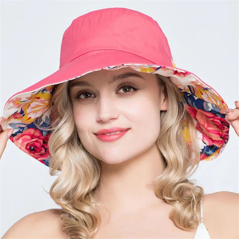 Xthree summer hats for women ladies large brim cotton Beach cap sun hat female England Style