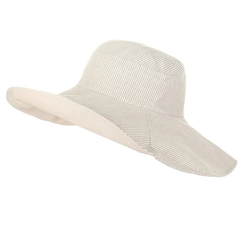 Xthree reverzibilni ljetni šešir za žene velike obrubljene pamučne platnene plaže kapica sunce šešir ženskog stila u Englesku