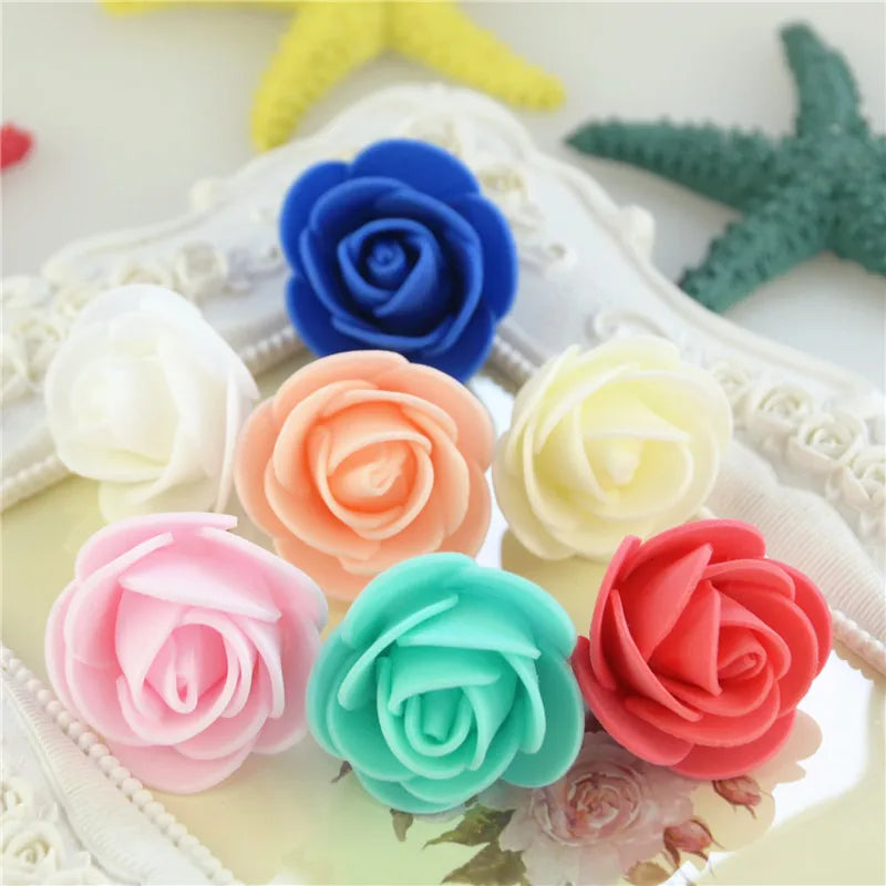 50pcs/torebka mini pe -pianka róży kwiat sztuczne kwiaty róży ręcznie robione majsterkowanie domów ślubnych dekoracja świąteczna i imprezowa