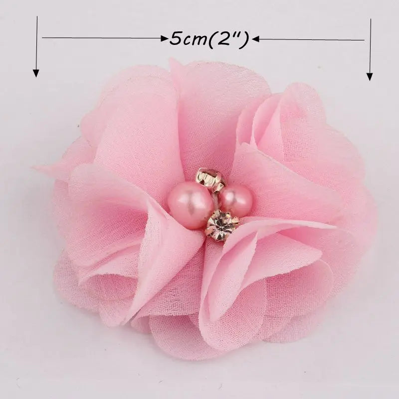 10 stk 2 "35farver mini chiffon stof blomst til bryllupsinvitation kunstige blomster til kjole dekoration