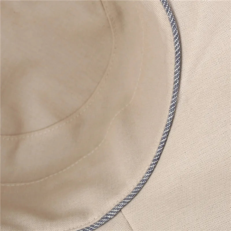 XThree Reversible Summer Hat For Women Store Brim Cotton Linen Beach Cap Sun Hat Kvindelig England Stil