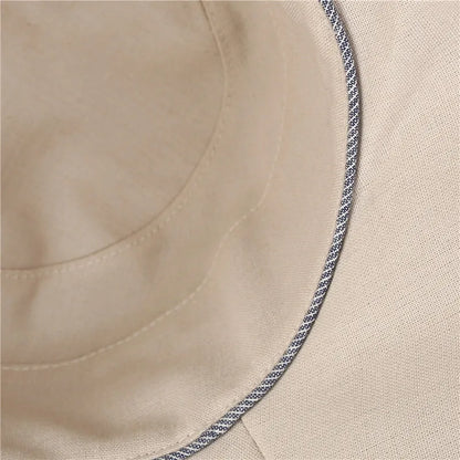 XTHERE Reversible Summer Hat for Women Duże bawełniane bawełniane liniowe czapkę plażową kapelusz w stylu Anglii w Anglii