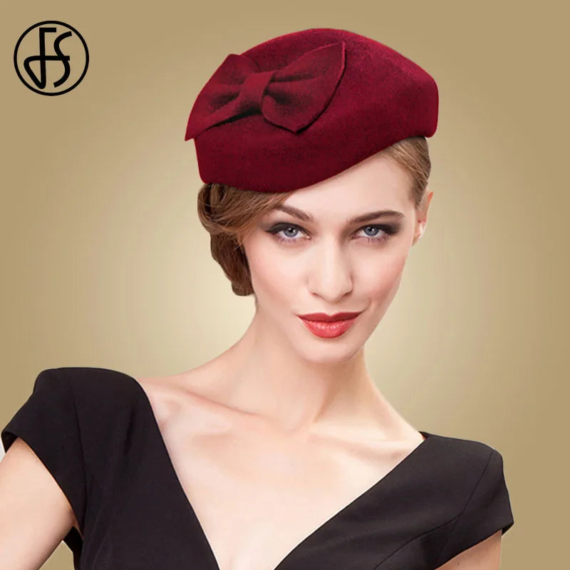 Red and black hats for wedding shop