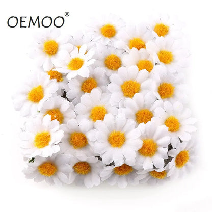 100 percent/šarža 2,5 cm mini Daisy dekoratívne kvetiny umelé hodvábne kvety večierok svadobná dekorácia domáci výzdoba (bez kmeňa) lacnejšie
