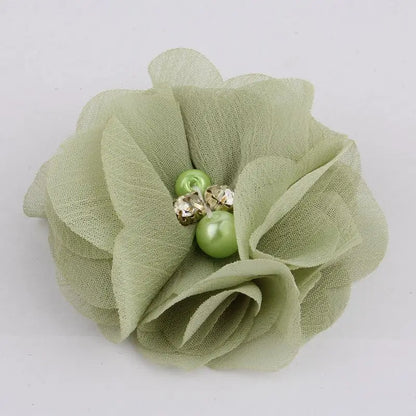 10 pezzi 2 "35 colori mini in tessuto in chiffon per invito a nozze fiori artificiali per la decorazione dell'abito