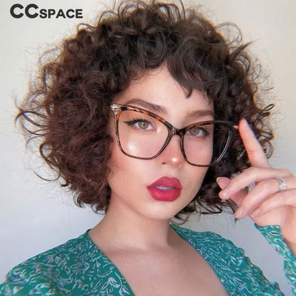 45077 Lady Cat Eye Glasses Frames for Women Sexy Overdize Metal Frame Designer Optical Erellasses Fashion Eyewear