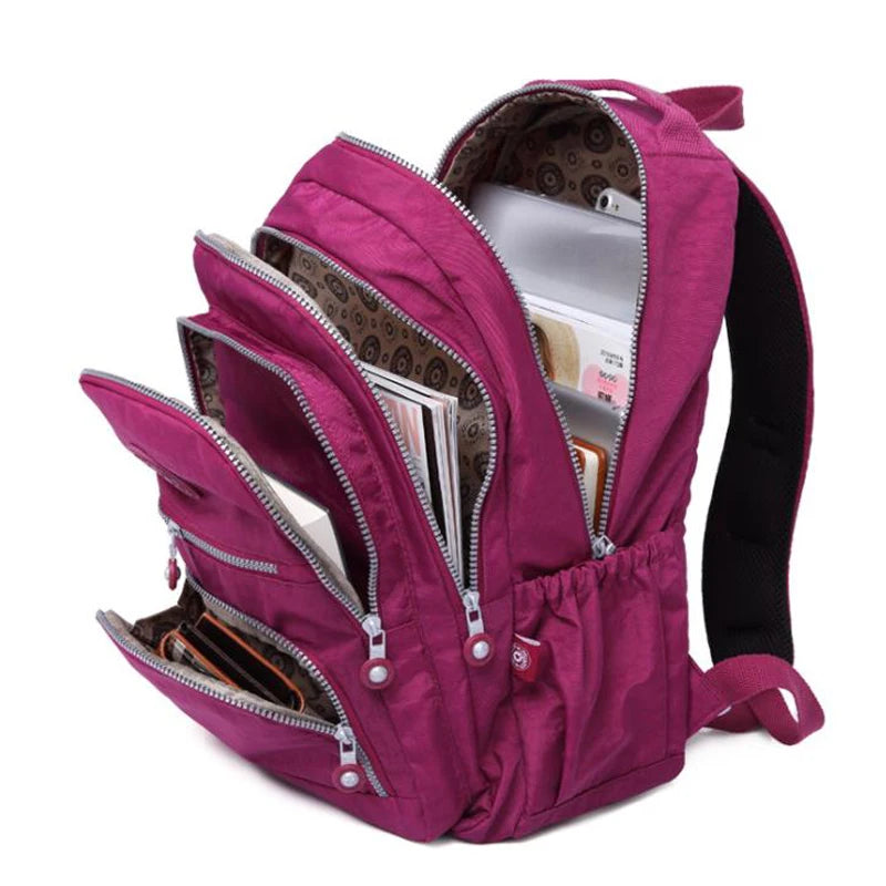 Tegaote Mochila Feminina Nylon School Tassen voor meisjes 2024 Nylon Waterdichte Travel Packs Bag Vrouwen Laptop Bagpack