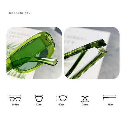 משקפי שמש מלבנים קטנים נשים סגלגל וינטג 'מעצב משקפי שמש מרובעים לנשים גוונים משקפיים אנטי-בוהקים UV400