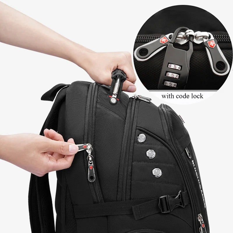 2024 Waterproof 17 20 Inch Laptop Backpack Men USB Charging Travel Bac Country Mouse