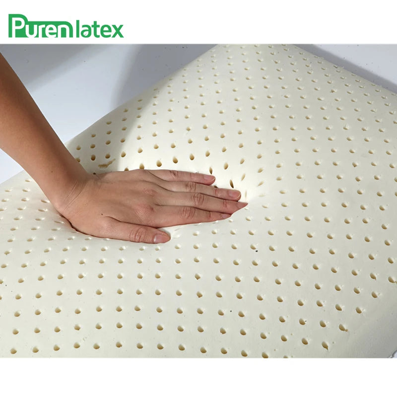 PurenLatex 60*40*7 Thailand Natuurlijke latex orthopedisch kussenhals wervelkolom Beschermde cervicale wervels gezondheidszorg massagekussen