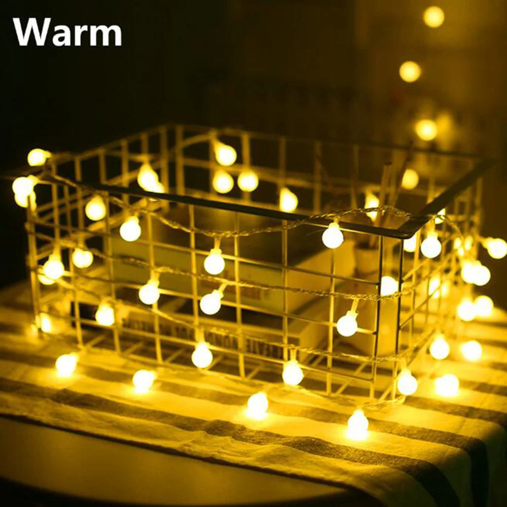 10m topa LED LED Dritat e Zinxhirit të Ballit të Lartë Dritat Dritat e Garland Dritat Llambë Fairy Fairy Party Home Home Dasma Kopshti i Krishtlindjeve dekor Krishtlindjesh
