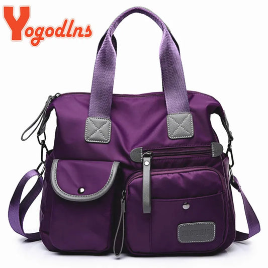 Yogodlns Neuankömmlinge Nylon Women Messenger Bags lässig große Kapazität Damen Handtasche weibliche Crossbody -Umhängetaschen wasserdicht