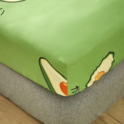 Bonenjoy Queen aderente foglio king size con copertura per letto elastico per materasso per motivi di avocado a letto matrimoniale (nessuna federa)