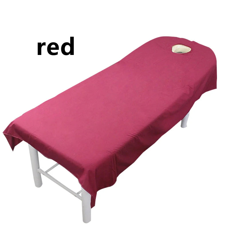 Beauty Bedsheet Cosmetic Salon Sheets Massage Treatment 9Color Soft Sheets Spa SPA Bed Table Cover Sheets with Hole