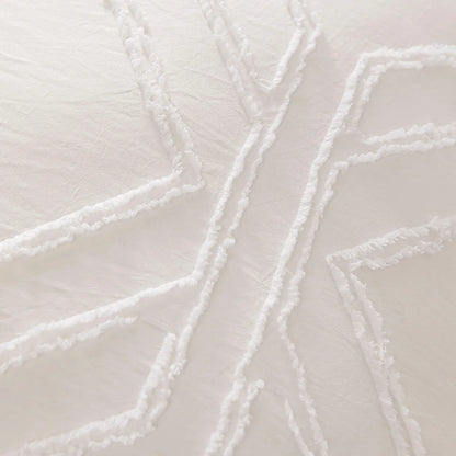 Wostar Summer White Prise Falten Bettdecke 220x240 cm Luxus Doppelbett -Quilt -Deckbettwäsche Set Queen King Size Tröster Cover