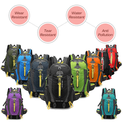 40L Outdoor Camping Bag Climbing Bag Backpack Vodotěsný taktický taška pro turistiku horolezectví