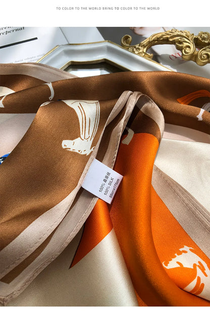 Eșarfă și șaluri de mătase 100% pură și șaluri doamne 2021 Hangzhou Real Silk Wraps for Women Shawls Eșarfe Silk Natural Foulard Femme