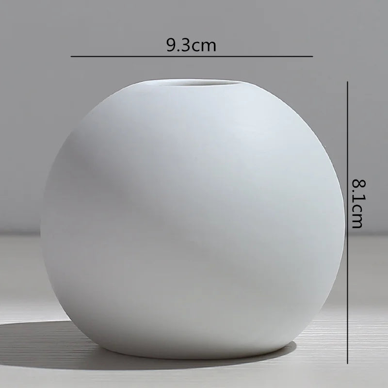 Ceramic Vase Abstract Flower Arrangement Hydroponic Crafts Ornaments Modern Home Decoration Accessories White Vases Decor