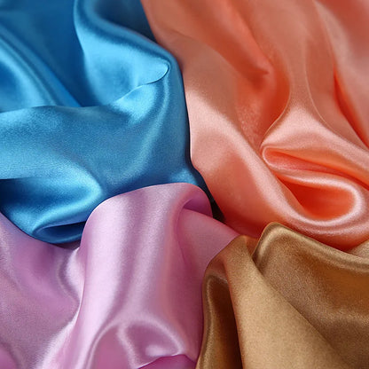 Luxusní značka Silk Scarf Ženy saténové plné barvy hidžáb šály muslimské pareo pásmové ženské šály na šátek Foulard 90*90 cm