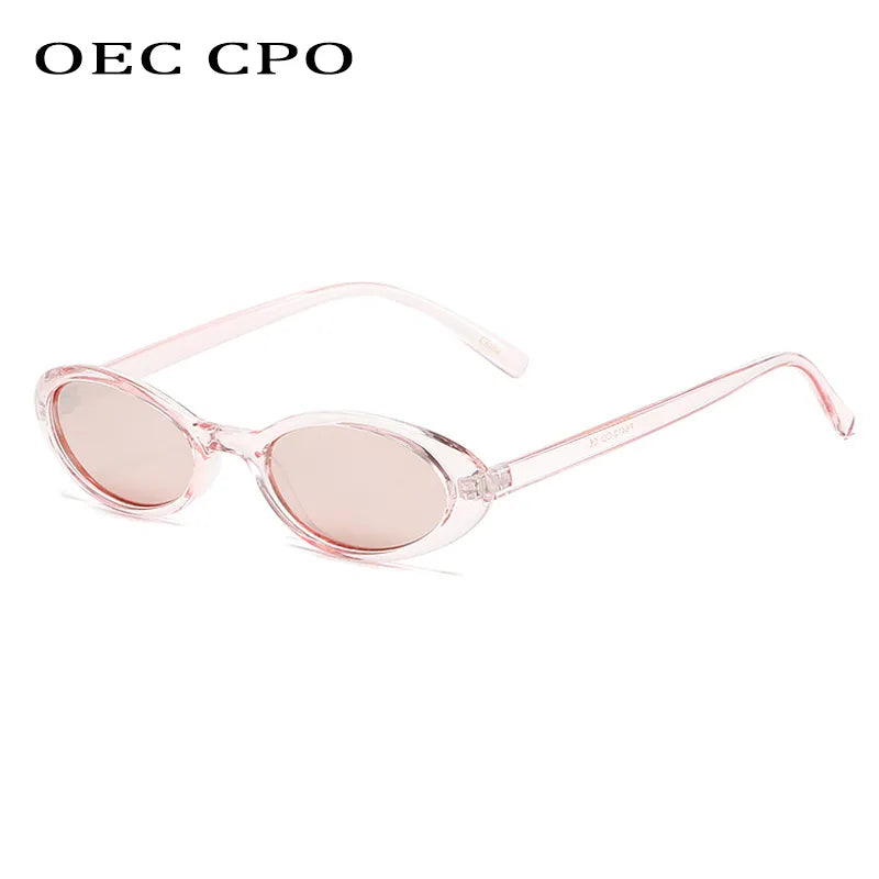 OEC CPO משקפי שמש קטנים סגלגלים סגלגלים קטנים 2023 אופנה חדשה נמר חום חום משקפיים רטרו רטרו צלעי צלף משקפיים