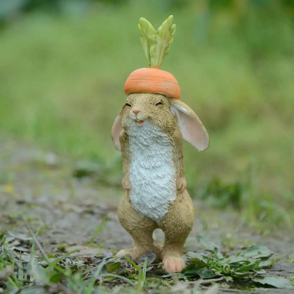 Päivittäinen kokoelma pääsiäiskoristeet kodin söpö kanin hahmojen miniatyyri pöytätaso koristeet keiju puutarha kiitospäivä