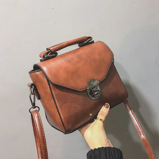 Zimní nový zámek design taška na ramenní taška pu kožená křížová taška Značky malé čtvercové tašky na kabelka neformální taška na poses