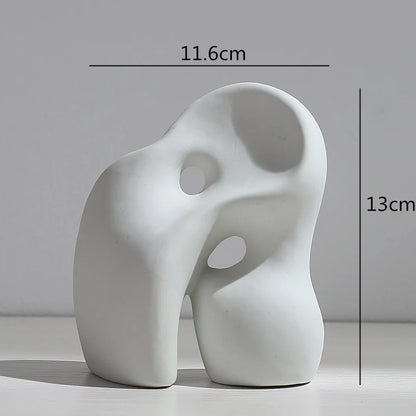 Ceramic Vase Abstract Flower Arrangement Hydroponic Crafts Ornaments Modern Home Decoration Accessories White Vases Decor